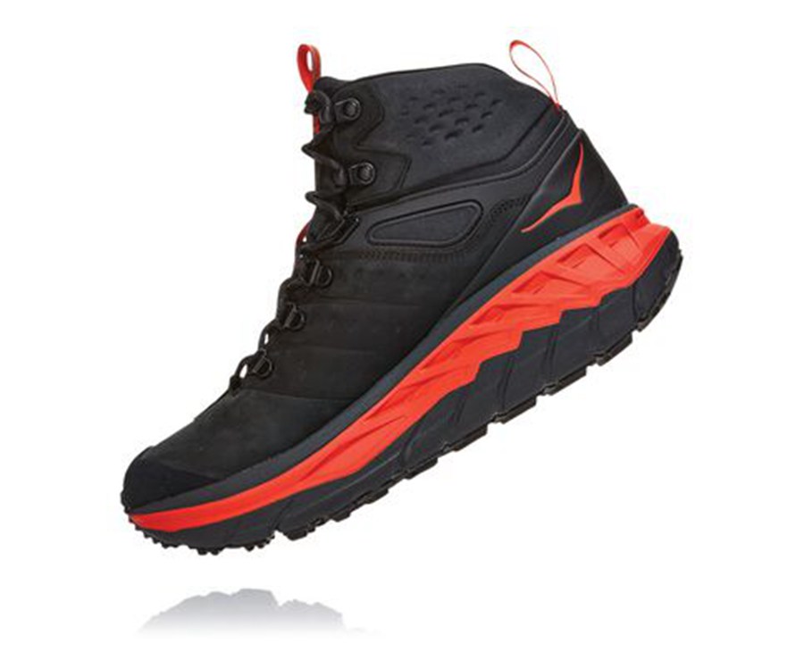 Hoka One One Stinson Mid Gore-Tex Vandringsskor Herr - Svarta - NMVSY-5061